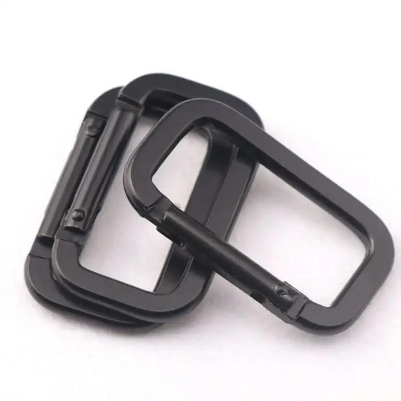 M5TC Square Keychain Carabiner Organizers Corrosion Resistant Small Design Aluminum Texture for Hiking Backpacks Belts