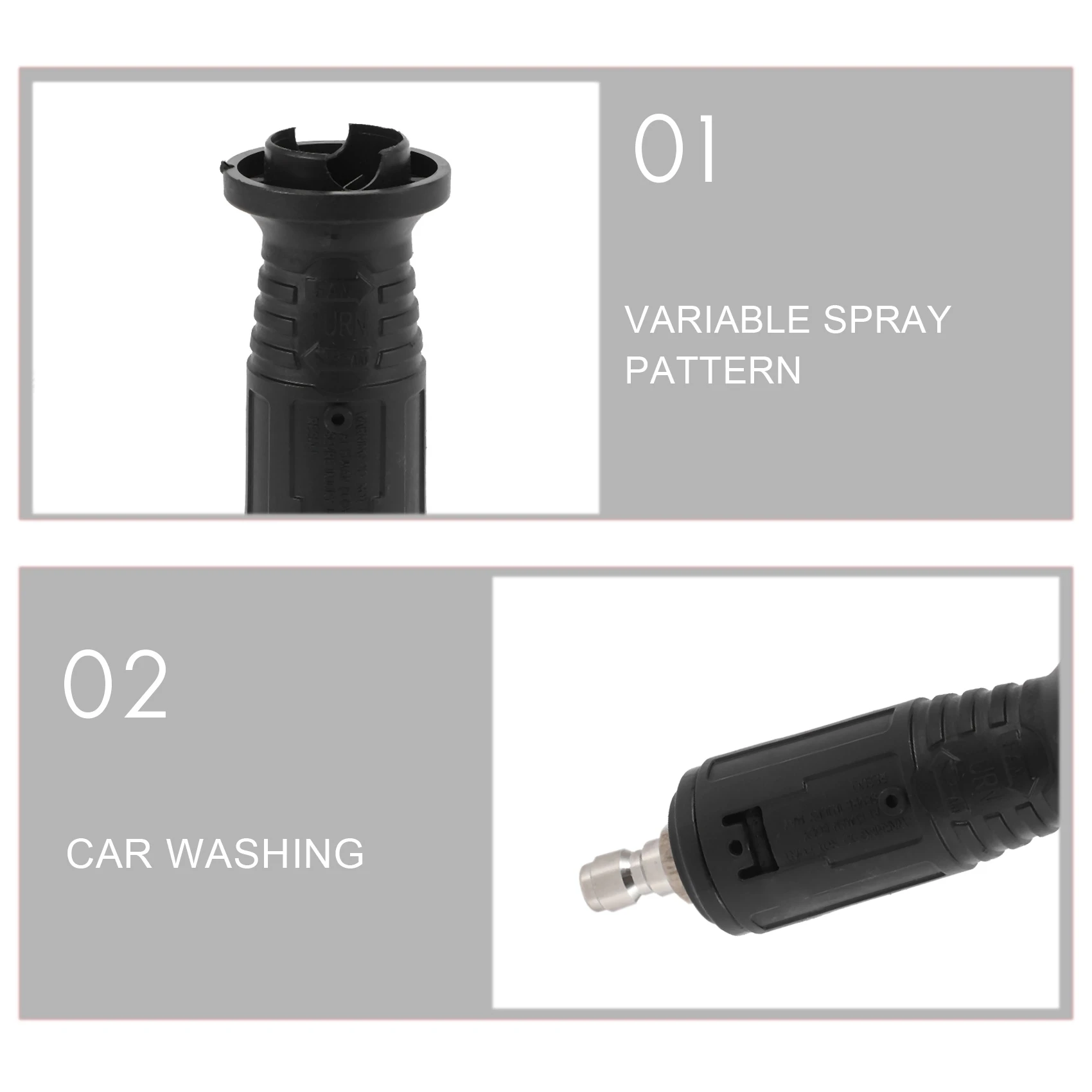 Auto Tool Adjustable High Pressure Washer Nozzle Tips,Variable Spray Pattern, 1/4inch Quick Connect Plug,3000 Psi Car Washing