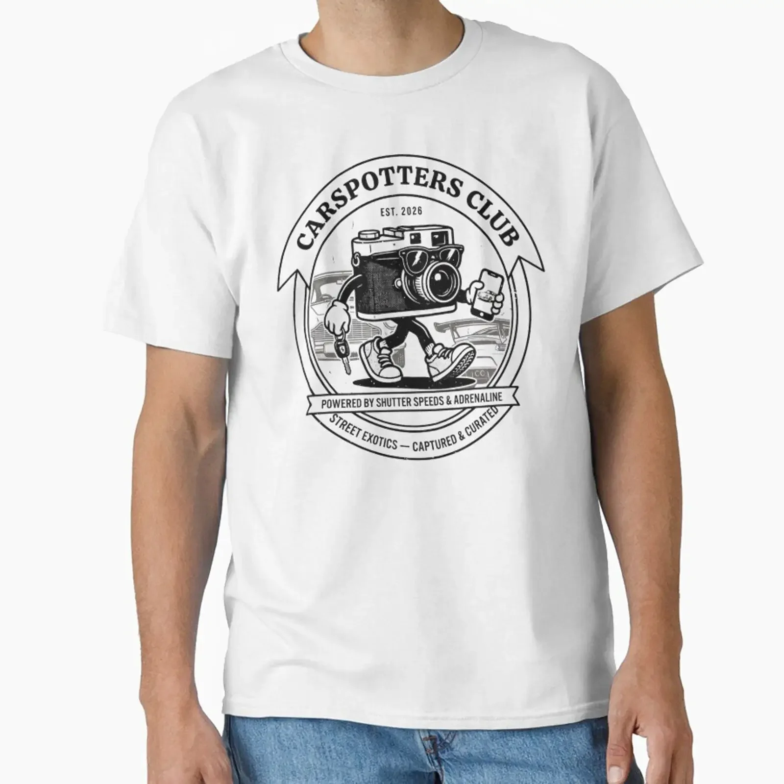 Carspotters Club Street Exotic Car Lover designed and sold by Fuel T Shirt vintage Washed streetwear Comfortable homme Unisex
