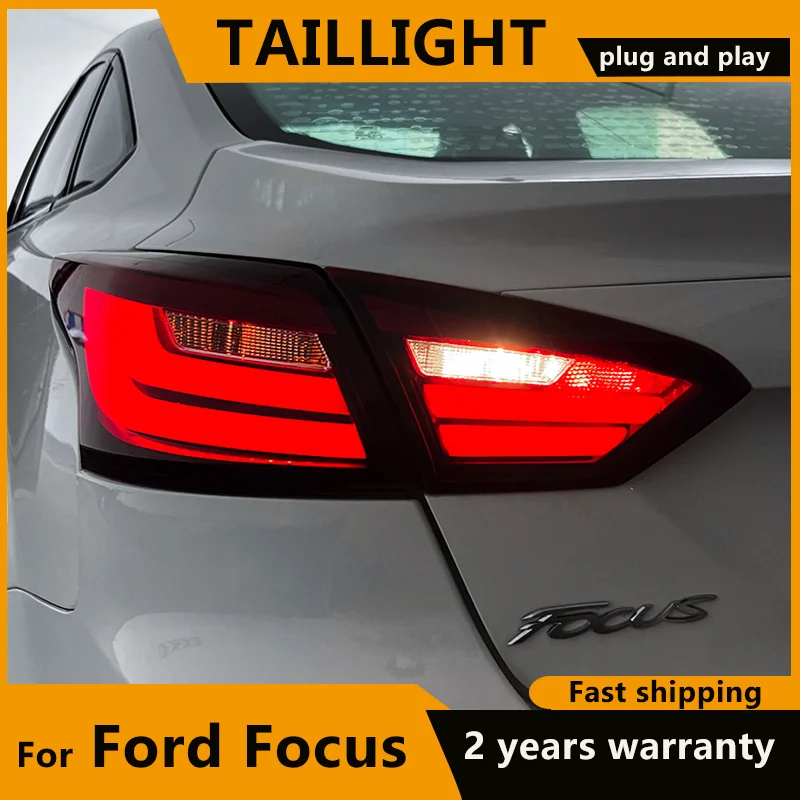 Tail Lamp for Ford Focus Tail Lights 2012 2013 2014 For Focus 3 Sedan LED Rear Lights DRL+Brake+Park+Signal Stop Fog lights