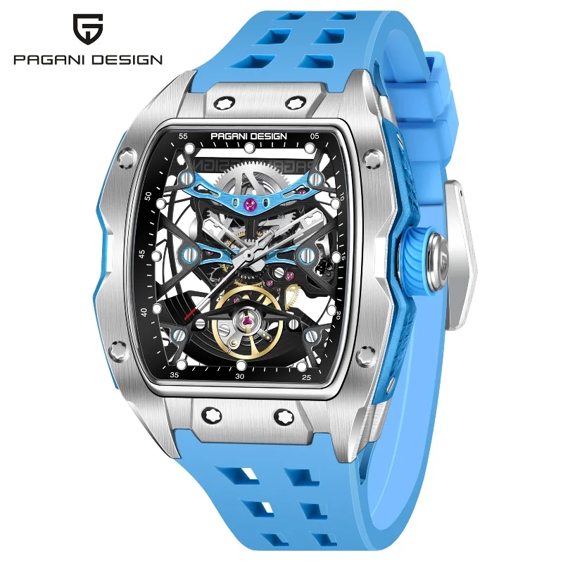 2024 New PAGANI DESIGN Luxury Men's Automatic Mechanical Wristwatch Casual Skeleton Sapphire Stainless Steel Watch for Men