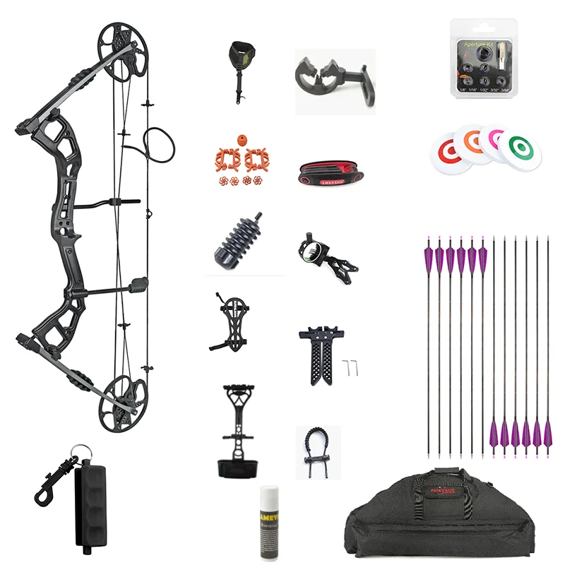 Junxing Archery China Compound Bow And Arrows Set Target And Hunting 0-70 Lbs Adjustable Compound Bow For Outdoors Sports