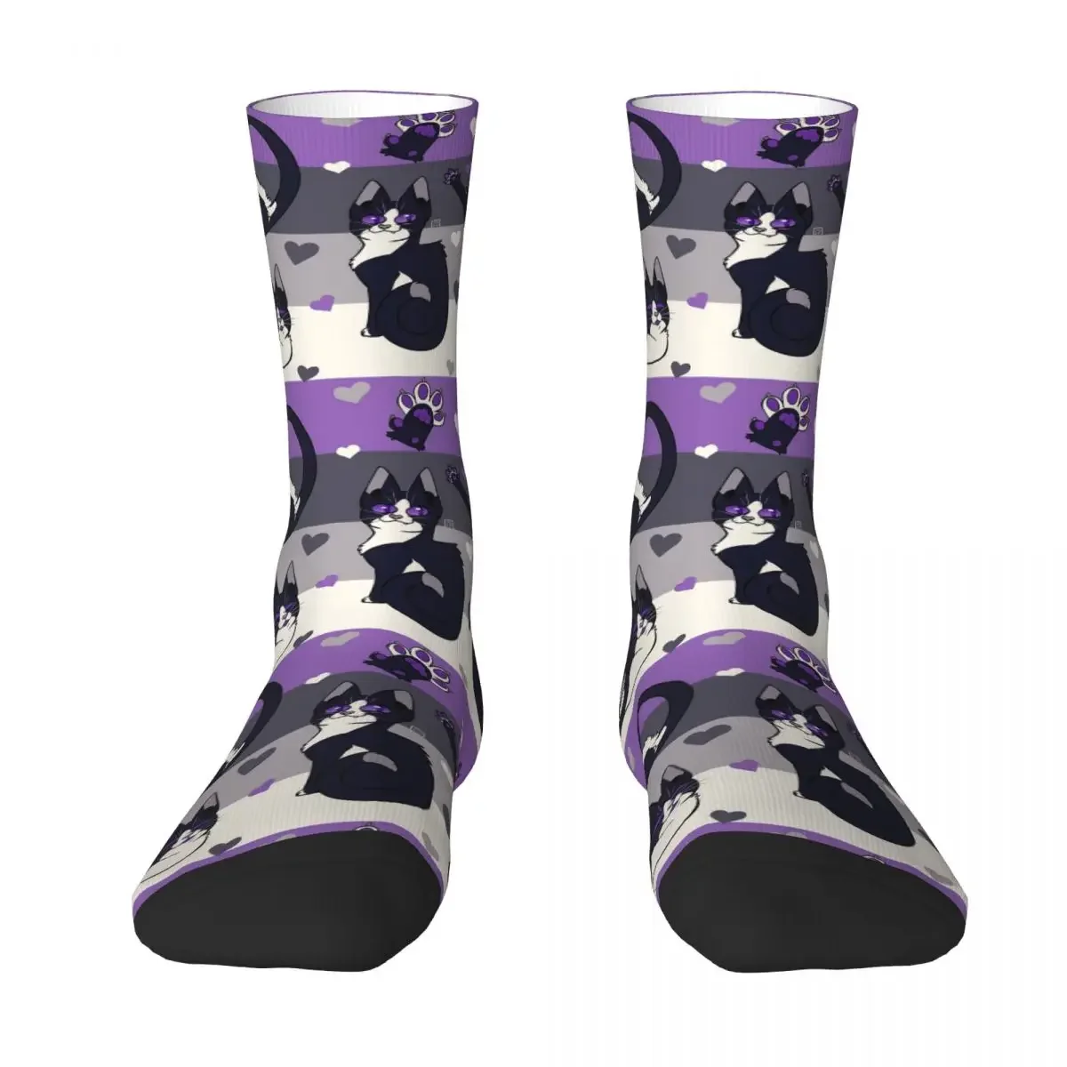 

Queer Kitties - Asexual Socks Harajuku High Quality Stockings All Season Long Socks Accessories for Unisex Birthday Present