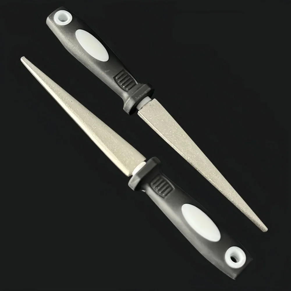 ملف نصف دائري صغير ماسي محمول باليد، سطح مسطح مزدوج الرملي لشحذ الأدوات الحادة، أدوات إزالة الصدأ #6