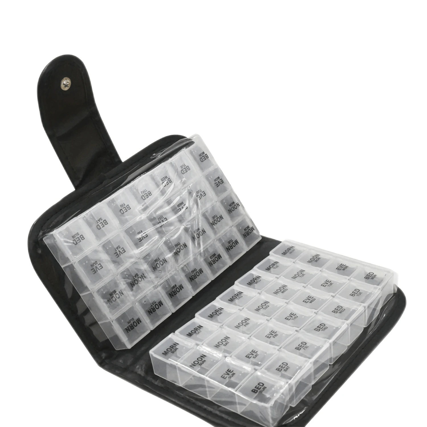 

1pc Pill Case 14 Days 56 Compartments Pill Box/Pill Organiser Large Capacity Medicine Case For Travel Office