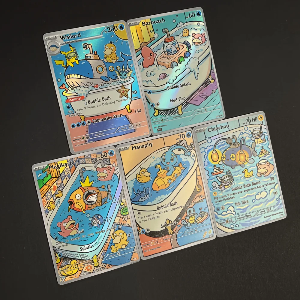 TCG Game Card Wailord Barboach Manaphy Chinchou Magikarp Diy TCG Collection Card Horseplay Toys  Gift