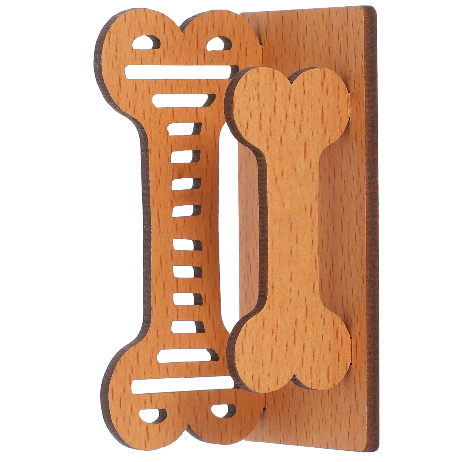 

Bone Shaped Desk Organizer Wooden Display Stand Cards Organizing Rack Rack Name Table Business Card Holder Card