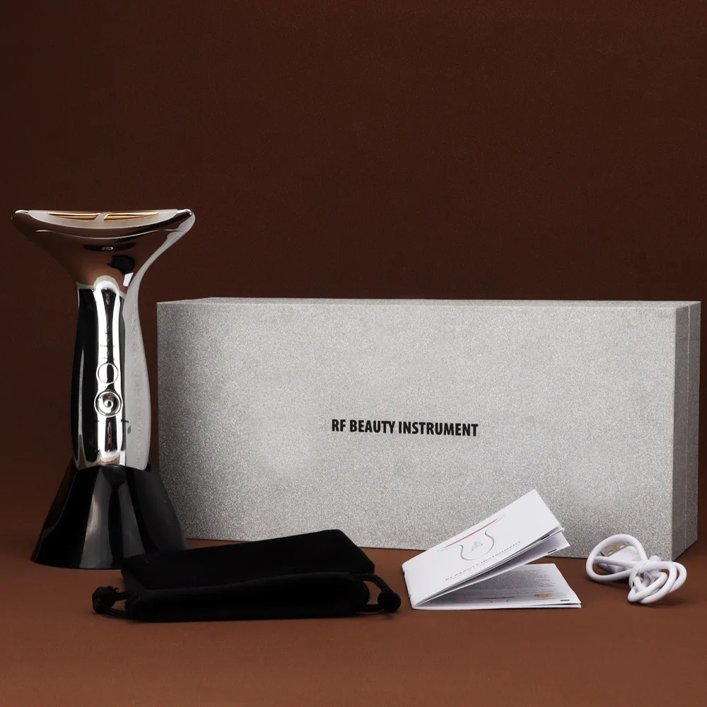 شعار مخصص الوجه الرقبة رفع جهاز الجمال مكافحة الشيخوخة EMS الحرارة الاهتزاز تشديد تقليل الذقن المزدوجة المضادة للتجاعيد مدلك #2