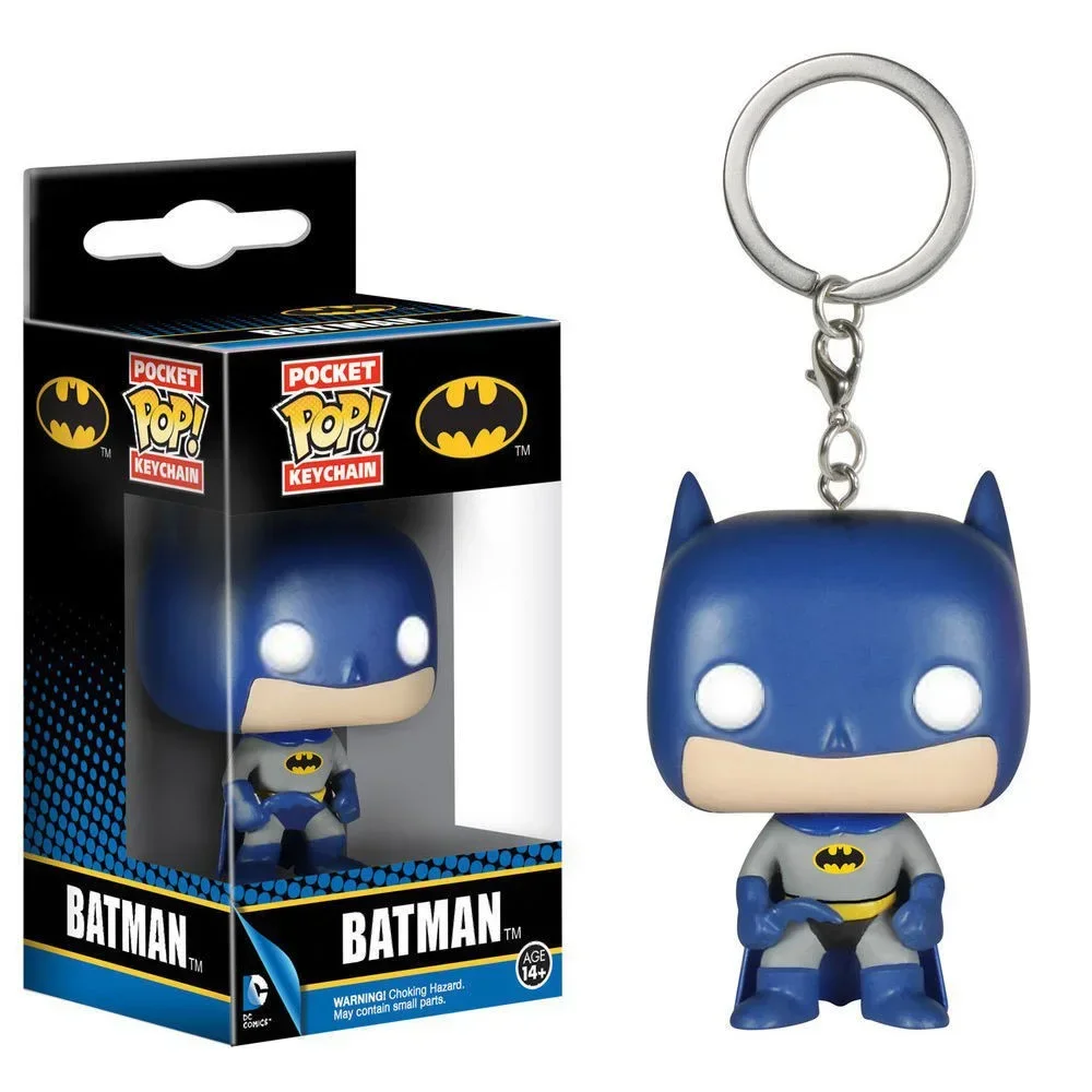 FUNKO POP Batman Comics New PVC Action Doll Dark Knight Movie Edition Brelok do kluczy Zabawka winylowa Pop Pocket Series Model Zabawka Brelok do kluczy