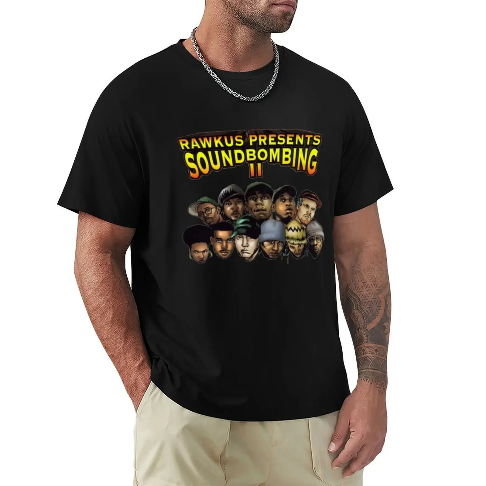 Soundbombing 2 Hip Hop Rawkus 1999 T-Shirt funnys blacks t shirt for men