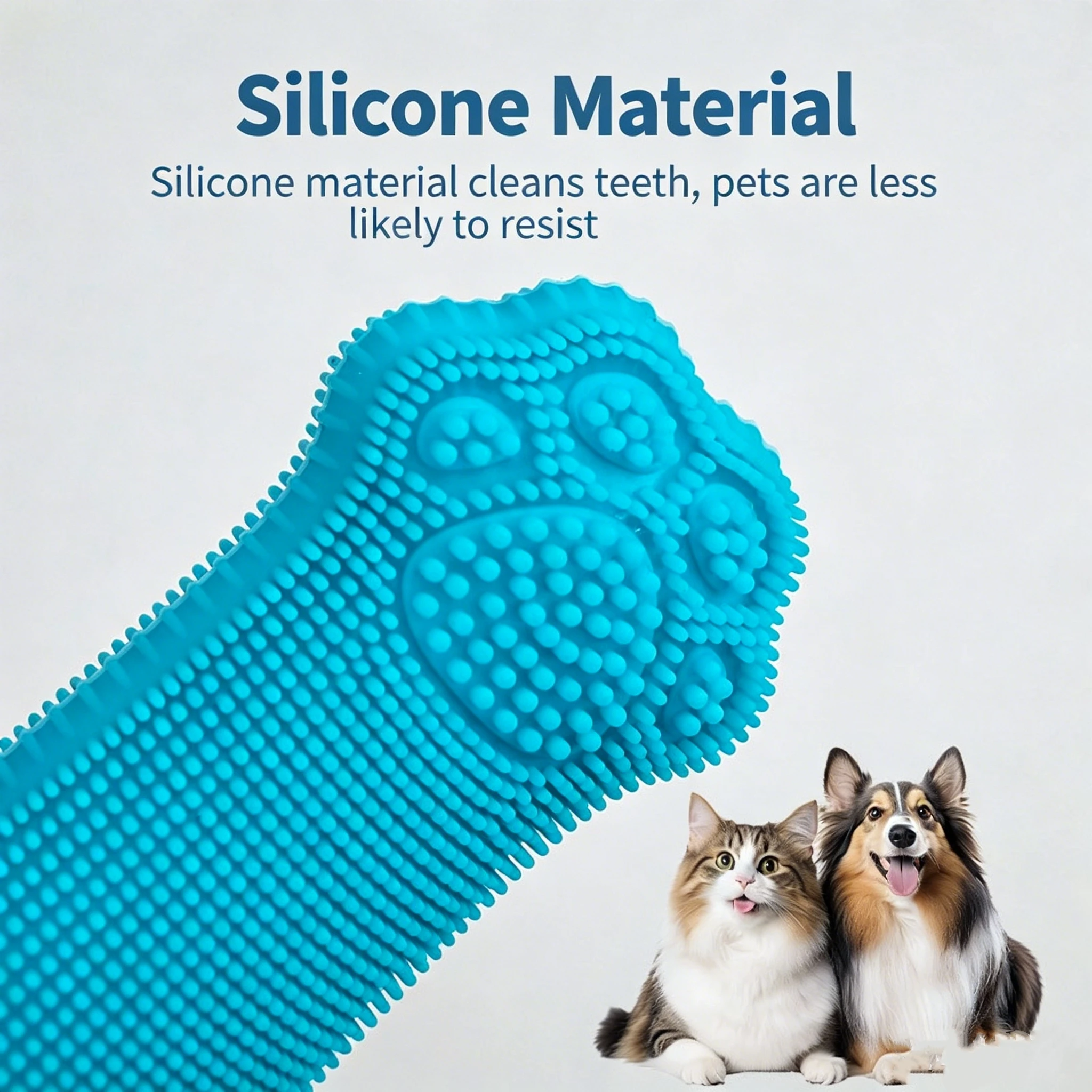 Silicone Pet Finger Toothbrush for Dogs Cats Teeth Cleaning Tartar Plaque Remover Oral Dental Care Tool Pet Grooming Supplies