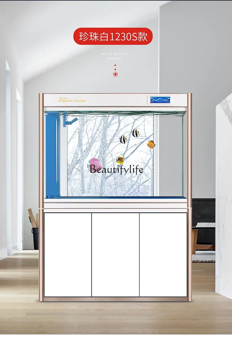 

smt03 Dragon Fish Tank Aquarium Super White Glass Living Room Medium Bottom Filter Change Water