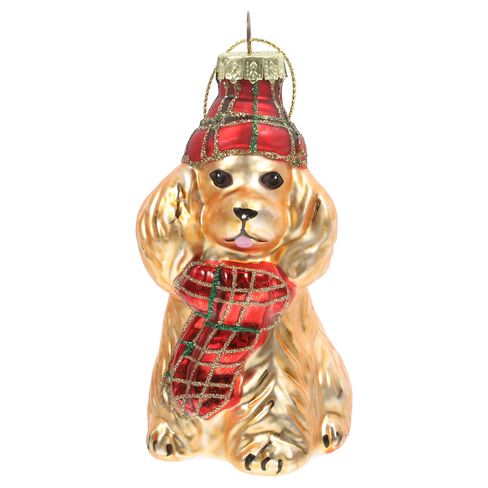 

Animal Christmas Puppy Ornaments House Decorations for Home Glass Hanging Xmas Dog