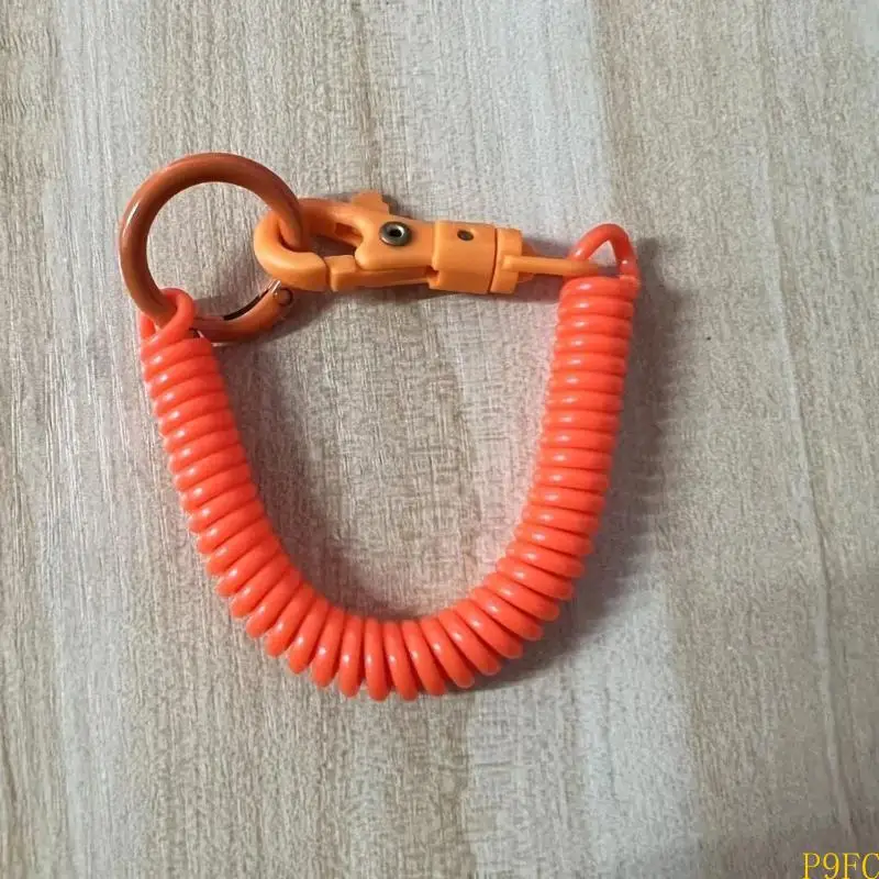 

Stretchy Spirals Keyring, Retractable Keychain Coil Spring Keychain Zinc Alloy Key Holder Colors Key Chain for Backpack