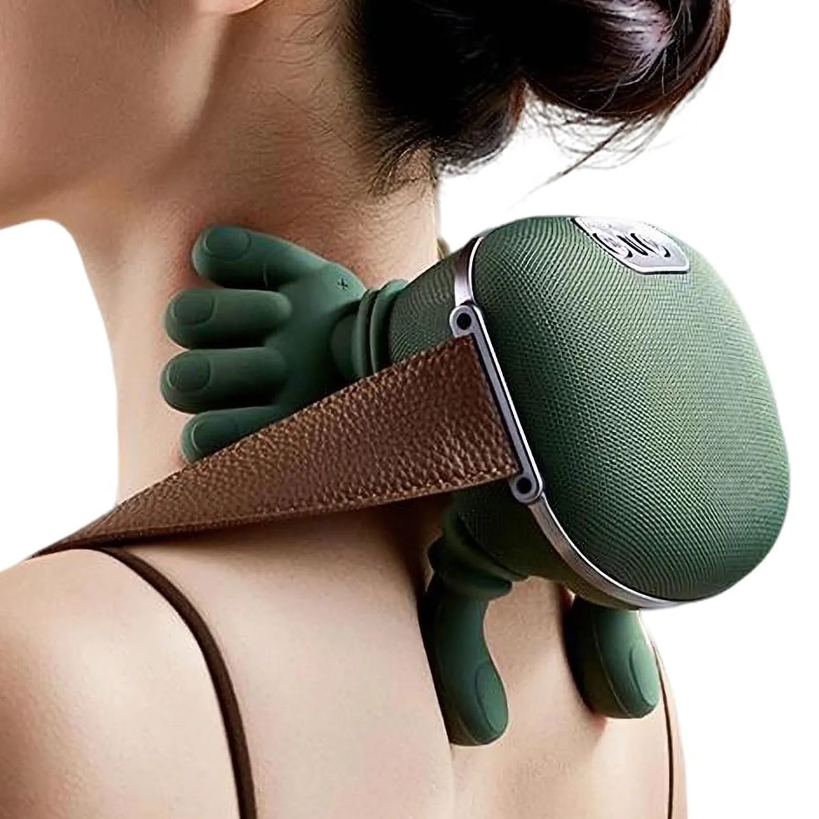 

Перезаряжаемый беспроводной бионический массажер с подогревом, дизайн рук человека, электрический массажер для глубоких тканей 4D, разминающий массажер для мужчин и женщин, подарки