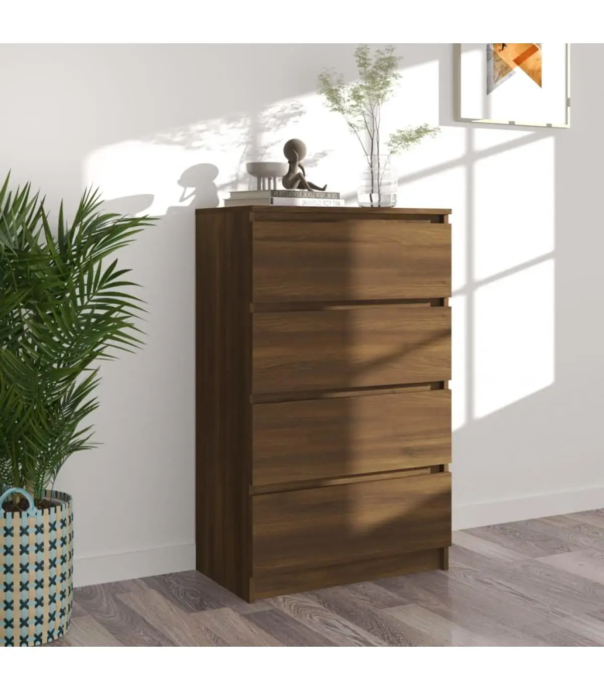 Sideboards brown oak plywood 60x35x98,5 cm