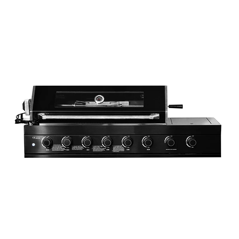 New 6-Burner Built-in SUS304 Gas BBQ Grill Infrared Back Burner Elegant Barbecue Solution