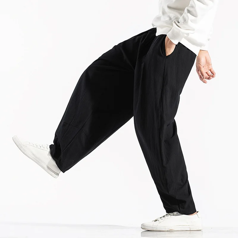 

Men's Pants Casual Pants Loose Wide Leg Harun Pants Cotton Linen Pants Men Plus Size Mens Loose Pants Mens Clothing