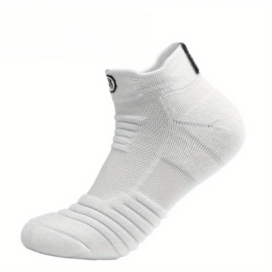 3 أزواج من الجوارب الرياضية الاحترافية للرجال، تصميم مسامي، جزء سفلي سميك منشفة، ممتص للعرق، مضاد للانزلاق وامتصاص الصدمات. #5