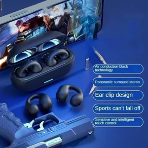 새로운 원본 T75 뼈 전도 무선 블루투스 5.3 헤드폰 스포츠 이어폰 Hifi 음질 방수 TWS 헤드셋 8 개의 최고의 판매 뼈 전도 헤드폰 큰 헤드 - №4