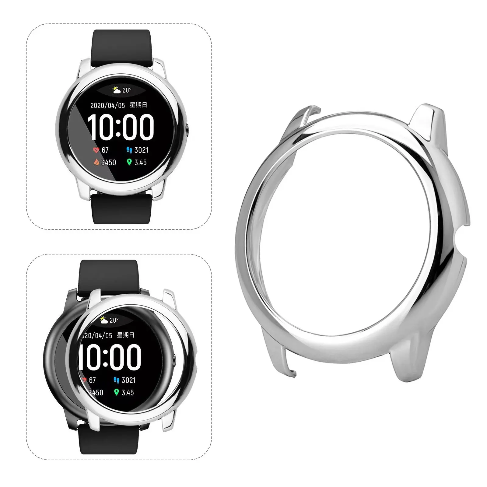 

1Pcs Metal Color Protective Cover Watch Case Accessories for Solar Ls05 Lightweight and Wear Resistant Watch Protector