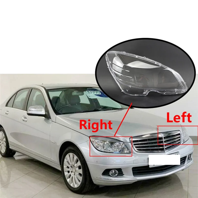 

Car Front Headlight Cover Lampshades Lamp Shell Headlights Lens Cover For C-Class W204 2007-2010 Right