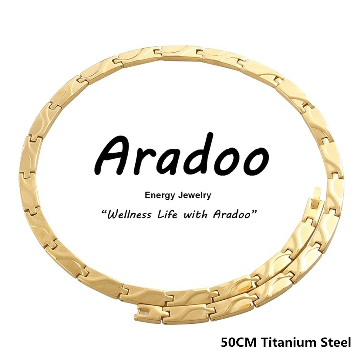 ARADOO Titanium Steel Men\'s Necklace Collar Simple Design Stainless Steel Magnetic Necklaces