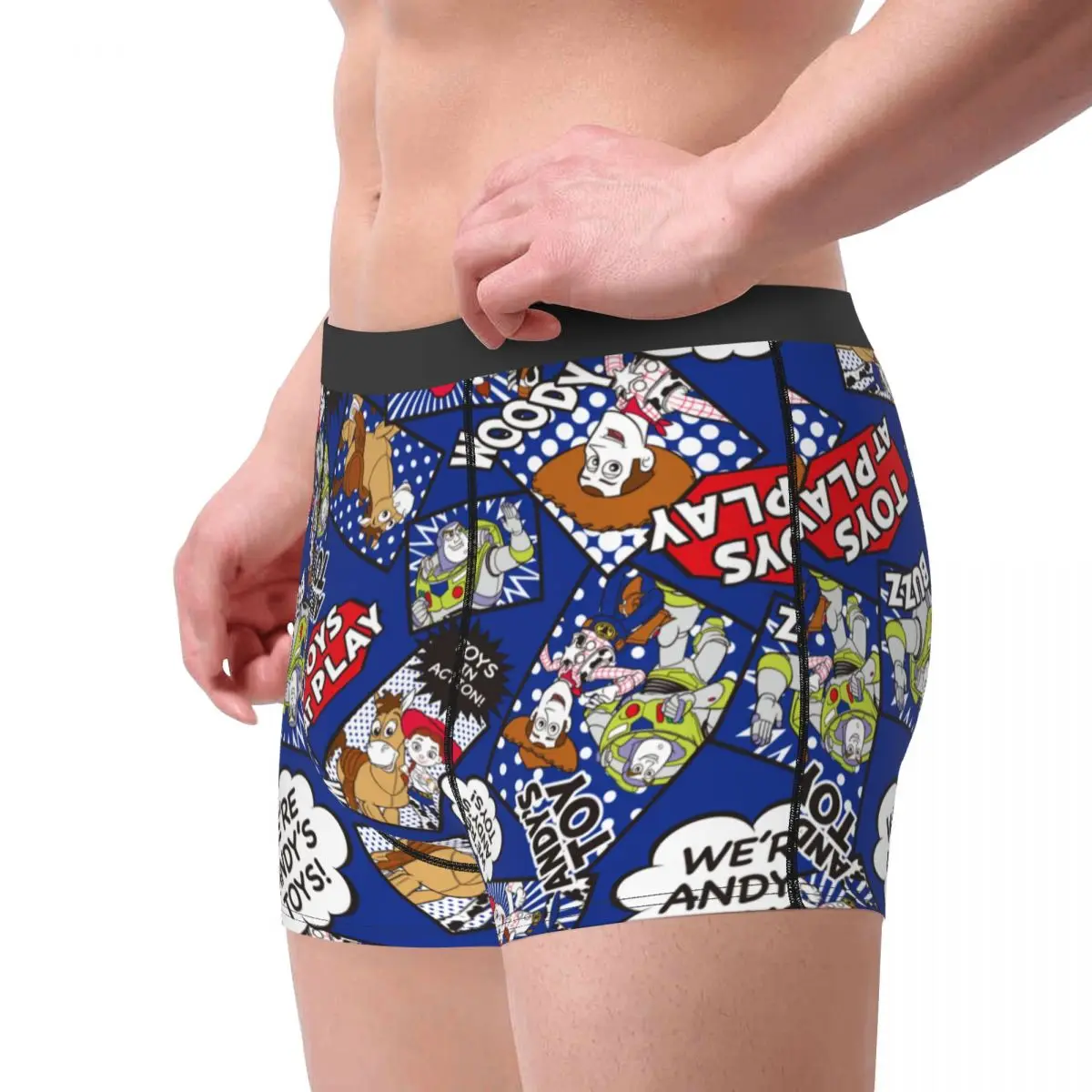 Men's Toy Story Toys At Play Comic Boxer Shorts Panties Polyester Underwear Homme Novelty S-XXL Underpants