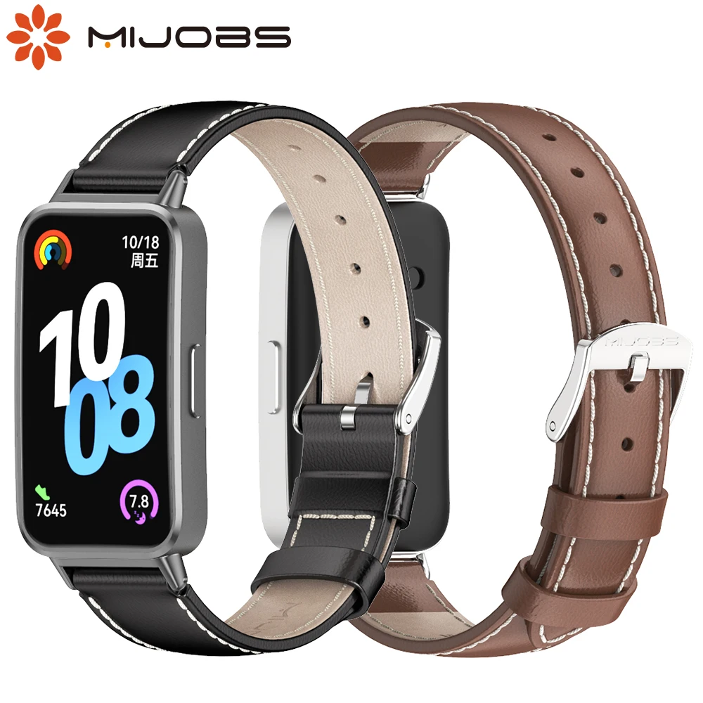 Leather Band For Huawei Band 10 9 8 Watch Bracelet Strap For Huawei Band 10 Replacement