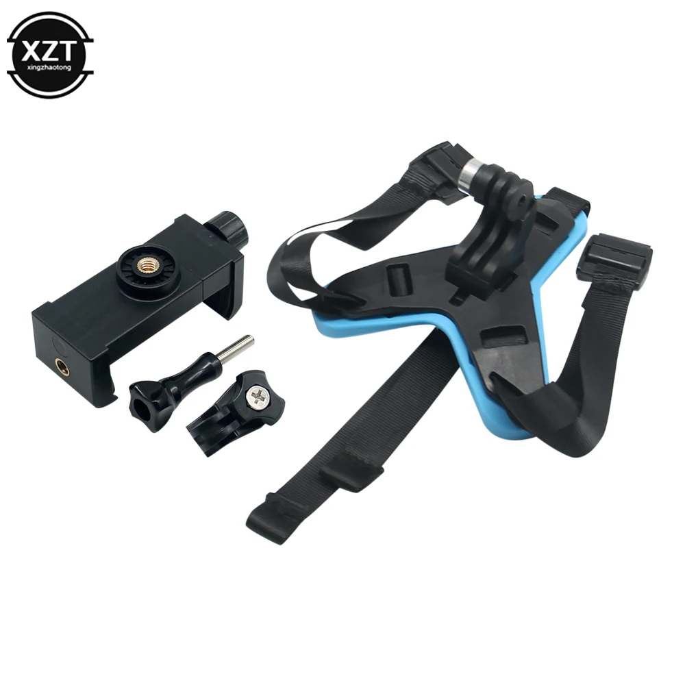 Supporto per cinturino sottogola per casco da moto con Clip per telefono compatibile per GoPro Hero 5/6/7 supporto per fotocamera Action Sport Full Face