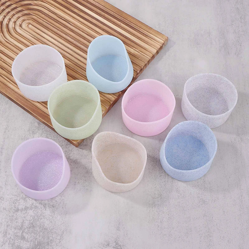 8 Colors 7.5CM Silicone Cup Bottom Cover Heat Insulation Coaster Sleeve Water Cup Cover Sheath 75MM AntiSlip Bottle Sleeve