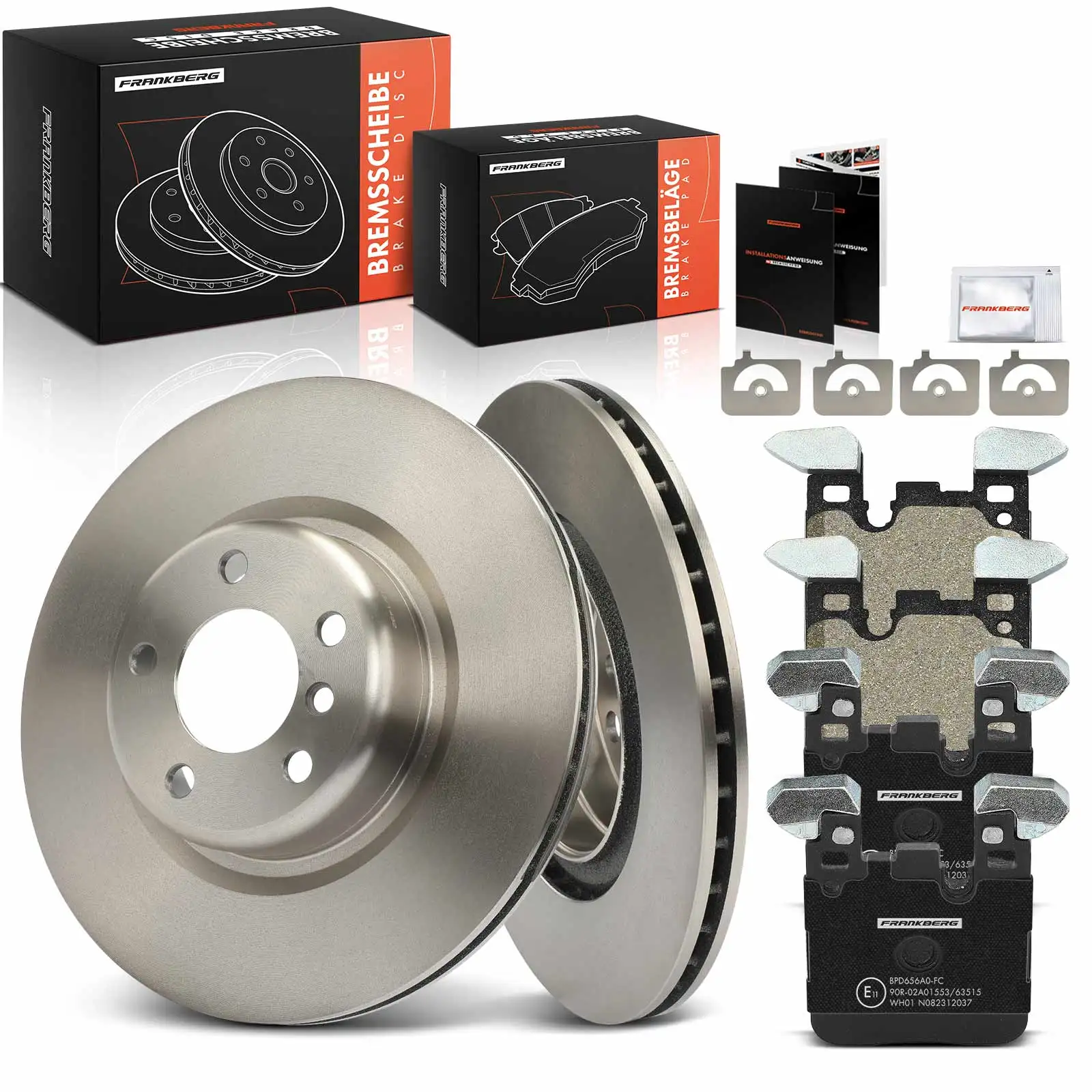 Frankberg 2x Remschijven 4x Remblokken Achteras Voor BMW 1 Serie F20 F21 2F23 F22 F87 34216876422 34216887576