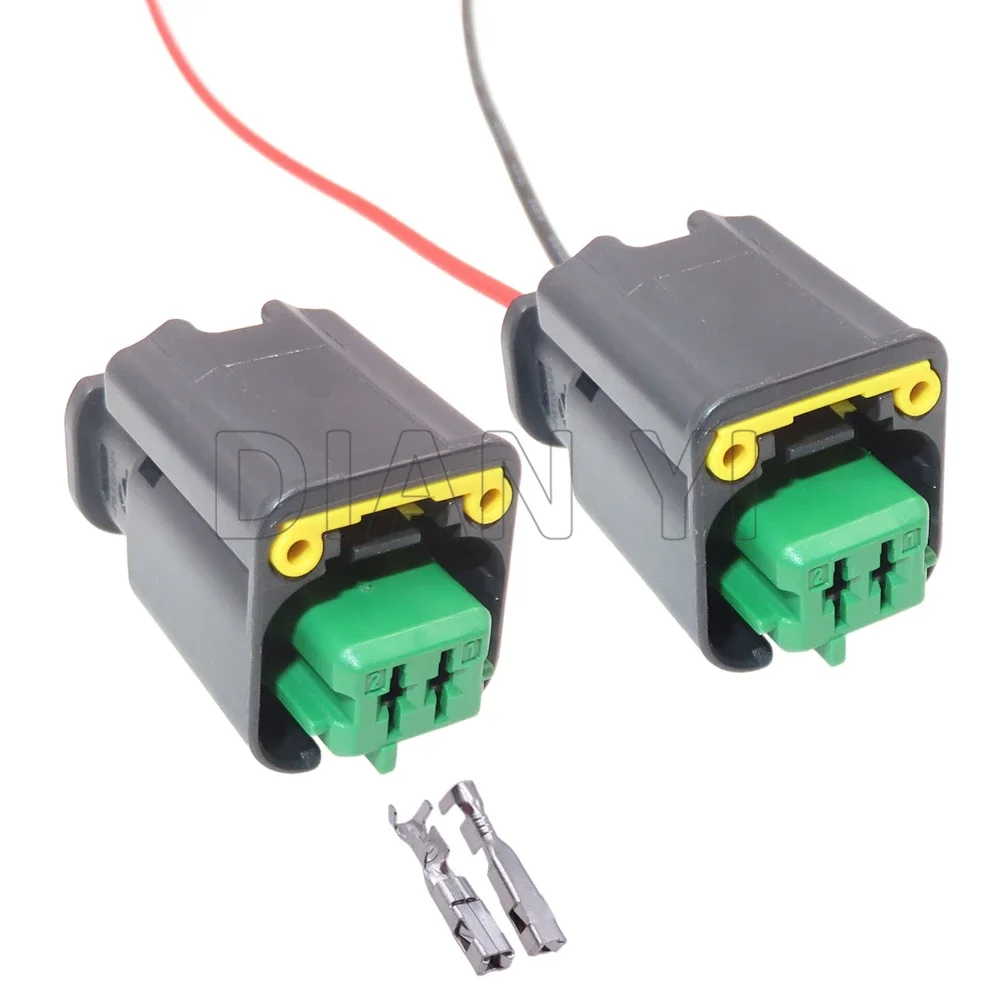 1 Set 2 Way Auto Wire Cable Connector AC Assembly For Peugeot Citroen 1801176-5 Automotive Electrical Socket with Cables