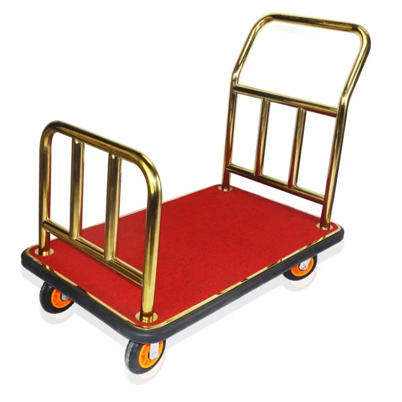 Factory direct sales of titanium luggage carts/hotel hand-pushed luggage carts/flatbed carts/chair carriers/linen carts