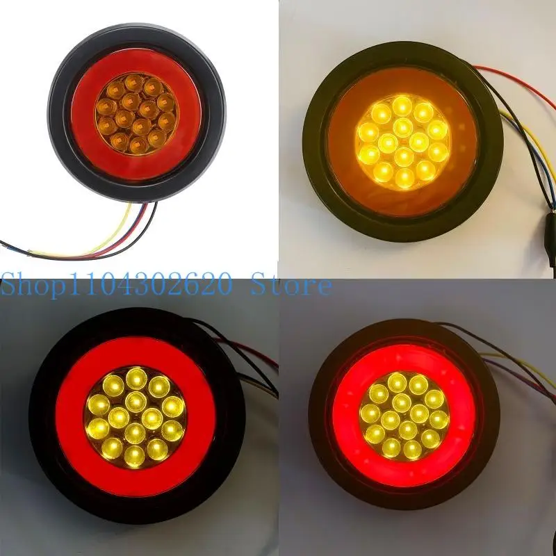 

652F 12-24V 32-LED Tail Lights Back-up Reverse Lamp Round Clear Lens for Car Truck Automotive LED Light