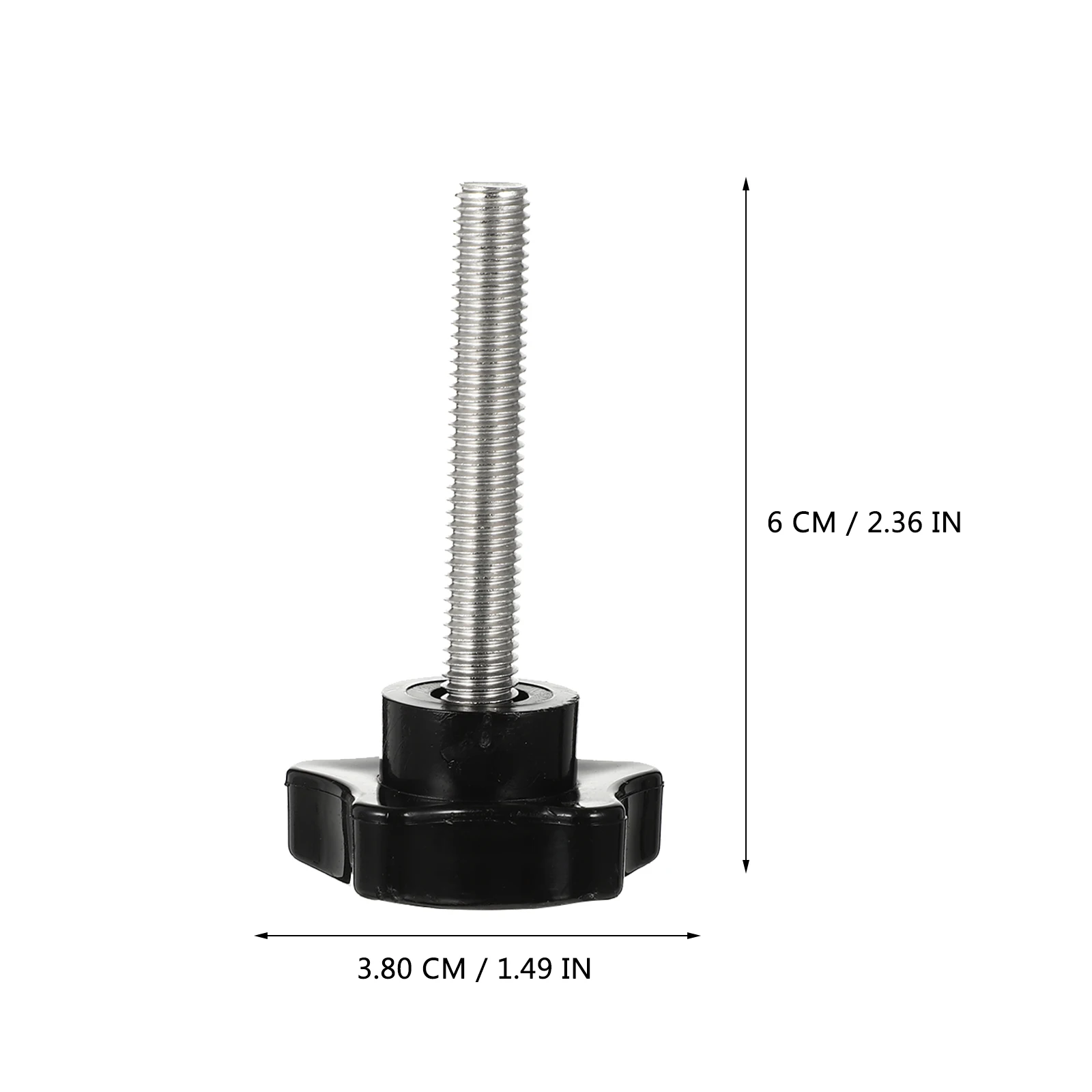 

2pcs Manual Star Knob Hand Tightening Clamping Screw Threaded Handle M8 X 50 Stainless Steel Replacement For Woodworking