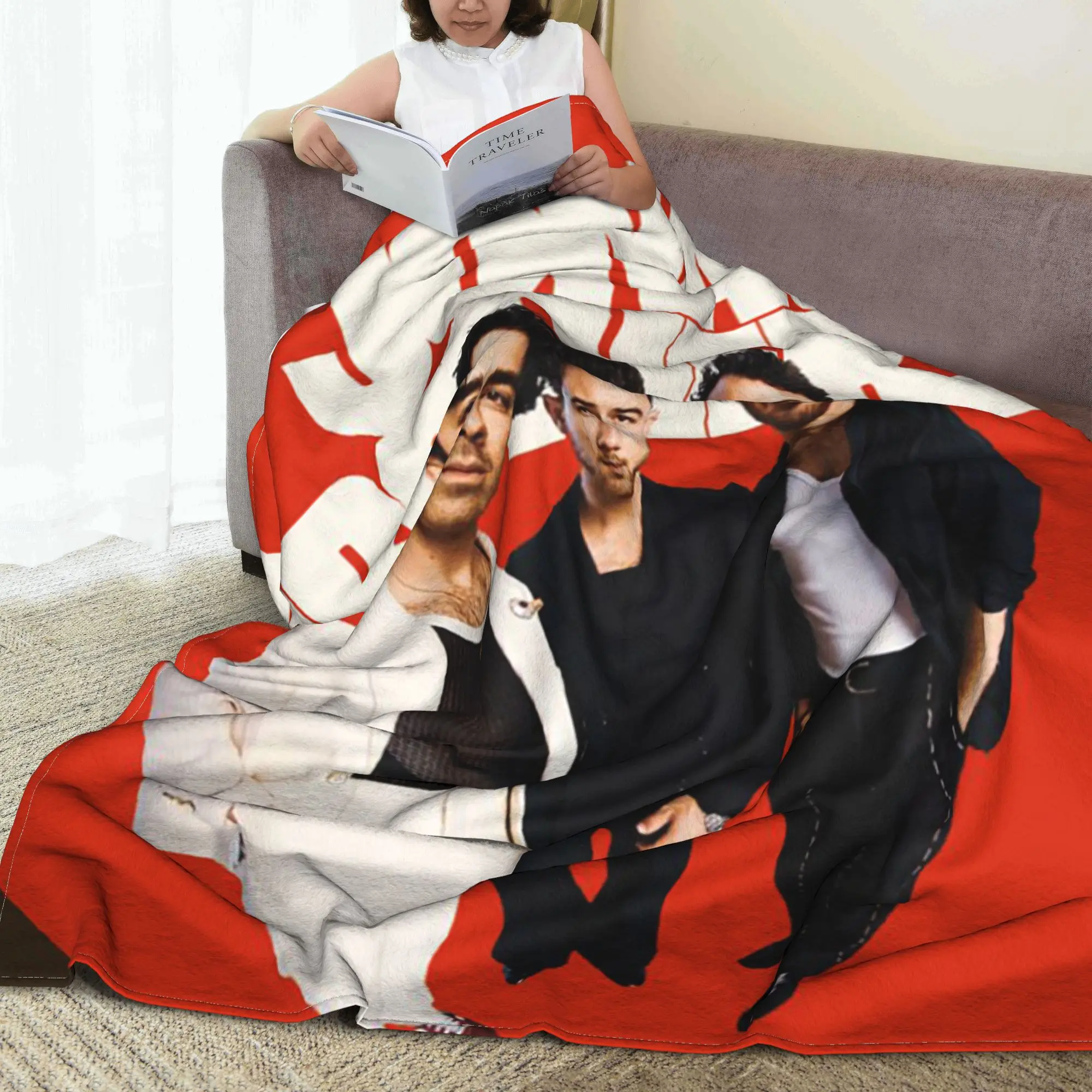 

Vintage The Eras Tour 2023 Jonas Brothers JB The Album Blanket Flannel Sofa Throw Blanket for Bedroom Travel Throws Bedspread
