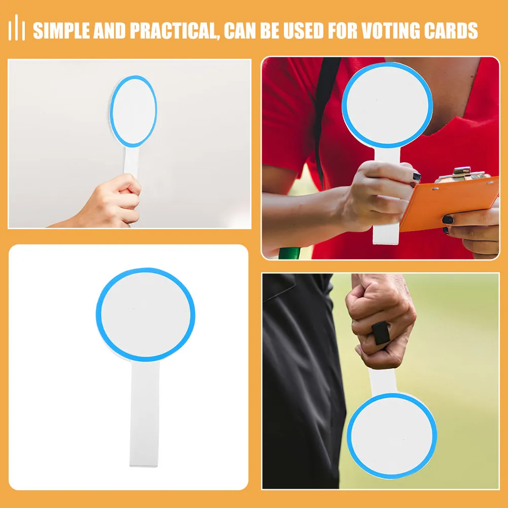 8Pcs Lightweight Handheld Scoring Paddle Blank Dry Erase Board for Games Tournaments Classroom Voting Scorekeeping Erasable