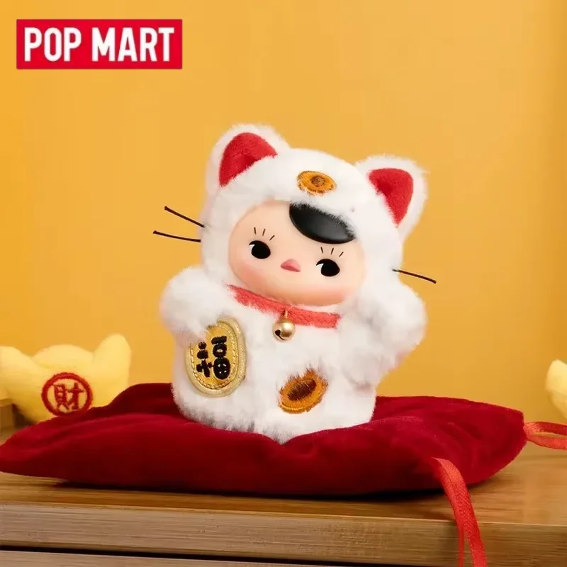 

POP MART PUCKY Roly-Poly Kitty Series-виниловая плюшевая слепая коробка, игрушки, загадочная коробка, сумка для догадок, коллекция настольных украшений, аниме-фигурка