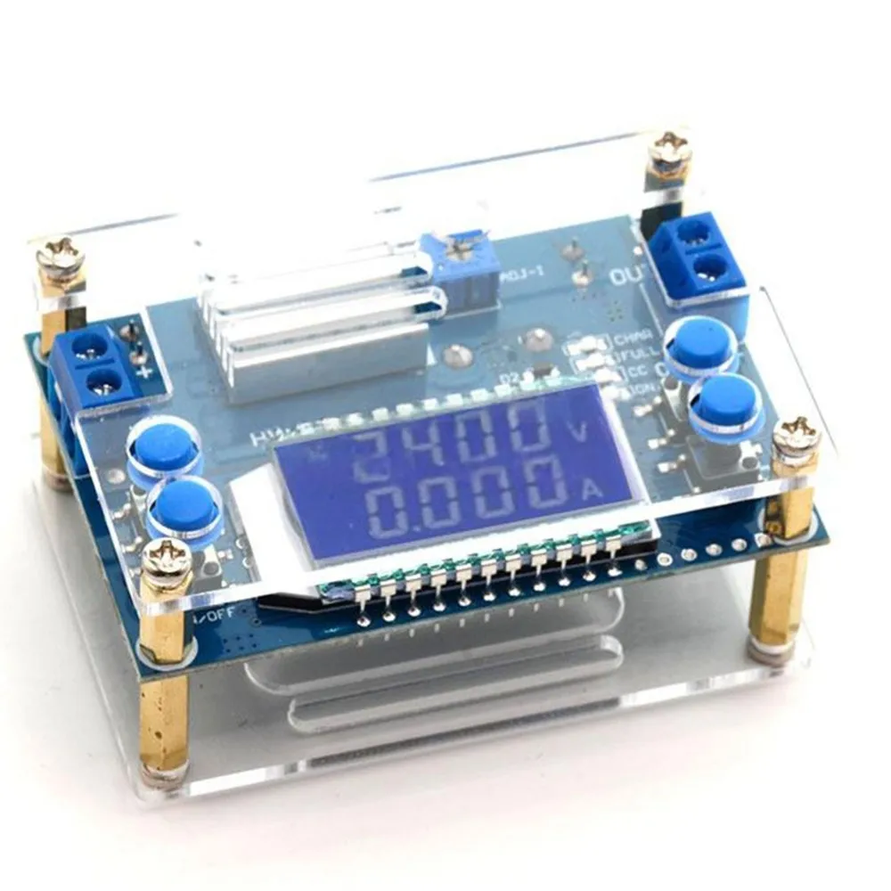 ABGH-DC Adjustable Buck Converter 6.5-36V To 1.2-32V 5A Step Down Power Supply With LCD Display, 2-Pack