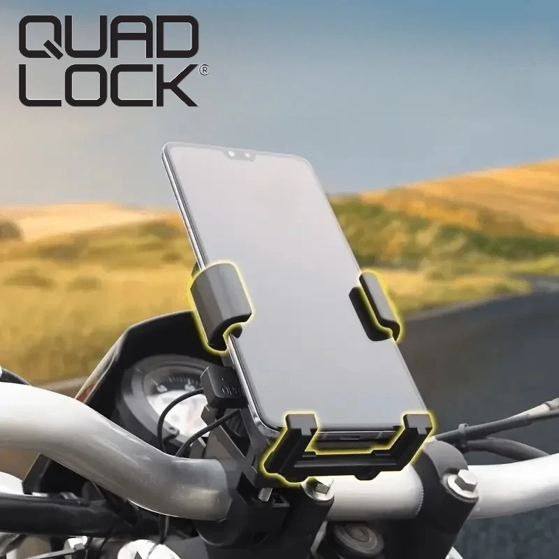 

QUAD LOCK Bicycle Phone Mount 360° Rotatable Secure Anti-Shake Handlebar Holder with Automatic Locking Mechanism