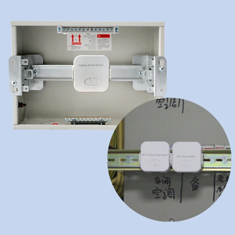 ZigBee 2 Gang Tuya Home for Smart Light Wall Button Breaker Mo