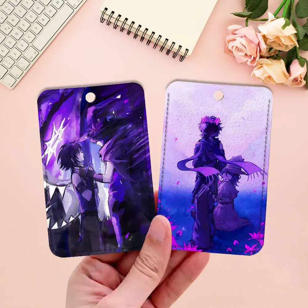 A-Azure x Two Time Premium PU Leather Card for Daily Use Holder Card Case with Metal Carabiner
