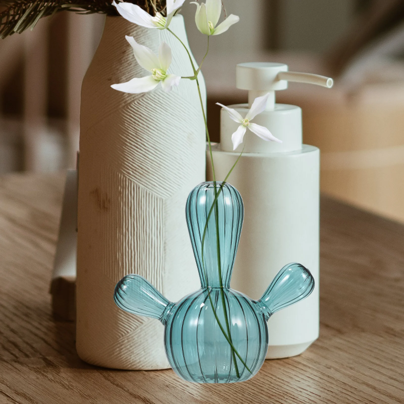 

Beautiful Mini Vase Bottle Decor Glass Tablescape Plant Decoration Minimalist Clear Miniture Accessory