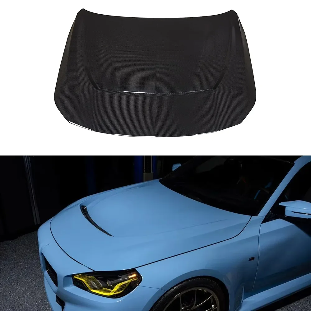 For BMW G87 M2 Genuine Dry Carbon Fiber Engine Hood Body Kit Hood Spoiler Car Accessories Trunk Lid Luggage Compartment Cover 3