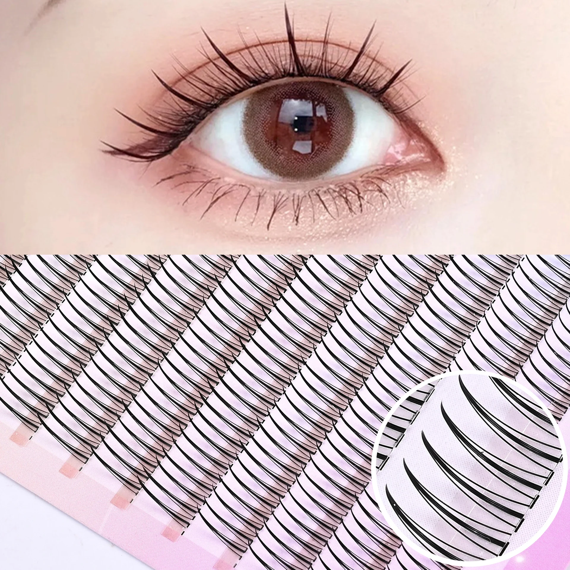 Individual Lashes A Type False Eyelashes 10-13mm Fake Lashes Natural Fairy Lash Korean Makeup Individual Cluster Eye Lashes