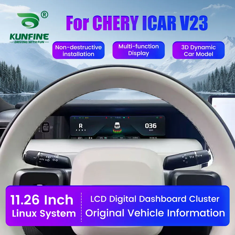 Panel de instrumentos Digital LCD para coche de 11,26 pulgadas para Chery ICAR V23 301 401 501 2025 + velocímetro de Panel de instrumentos cabina Virtual
