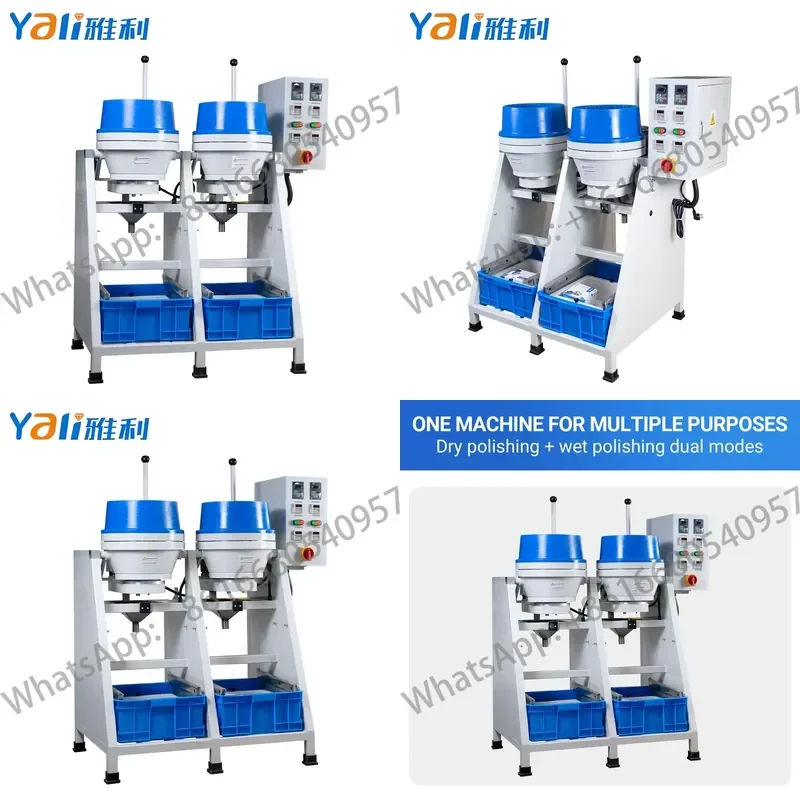 Eddy Current Grinding Polishing Machine Double-head Gold Silver Copper Polisher High Performance Jewelry Tools Equipment