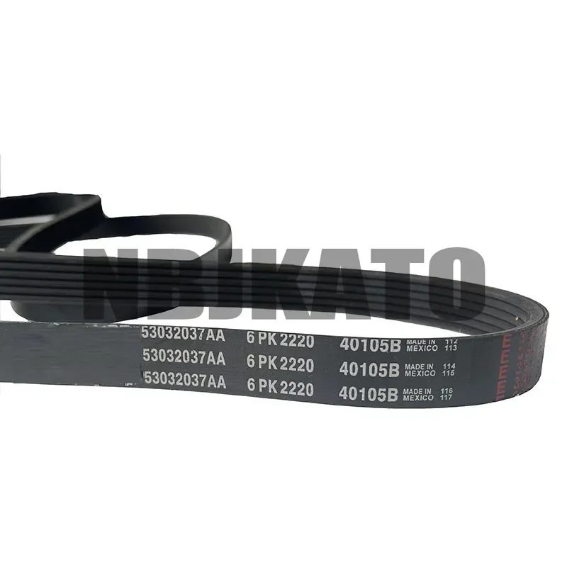 NBJKATO Brand New Genuine Serpentine Belt 4627043AA / 53032037AC For Jeep Wrangler JK 3.6L