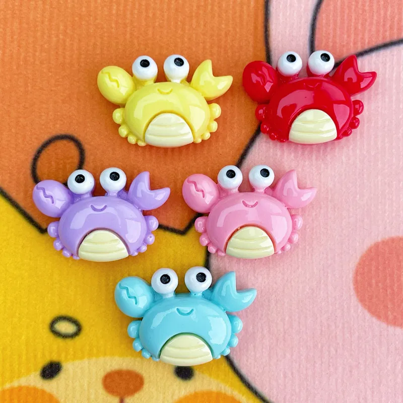 10Pcs Mini - Colour Cartoon Zoon Resin DIY Icebox Shoes Hat Barrette Mobile Phone Case Decoration Cream Glue Flat Back Patch